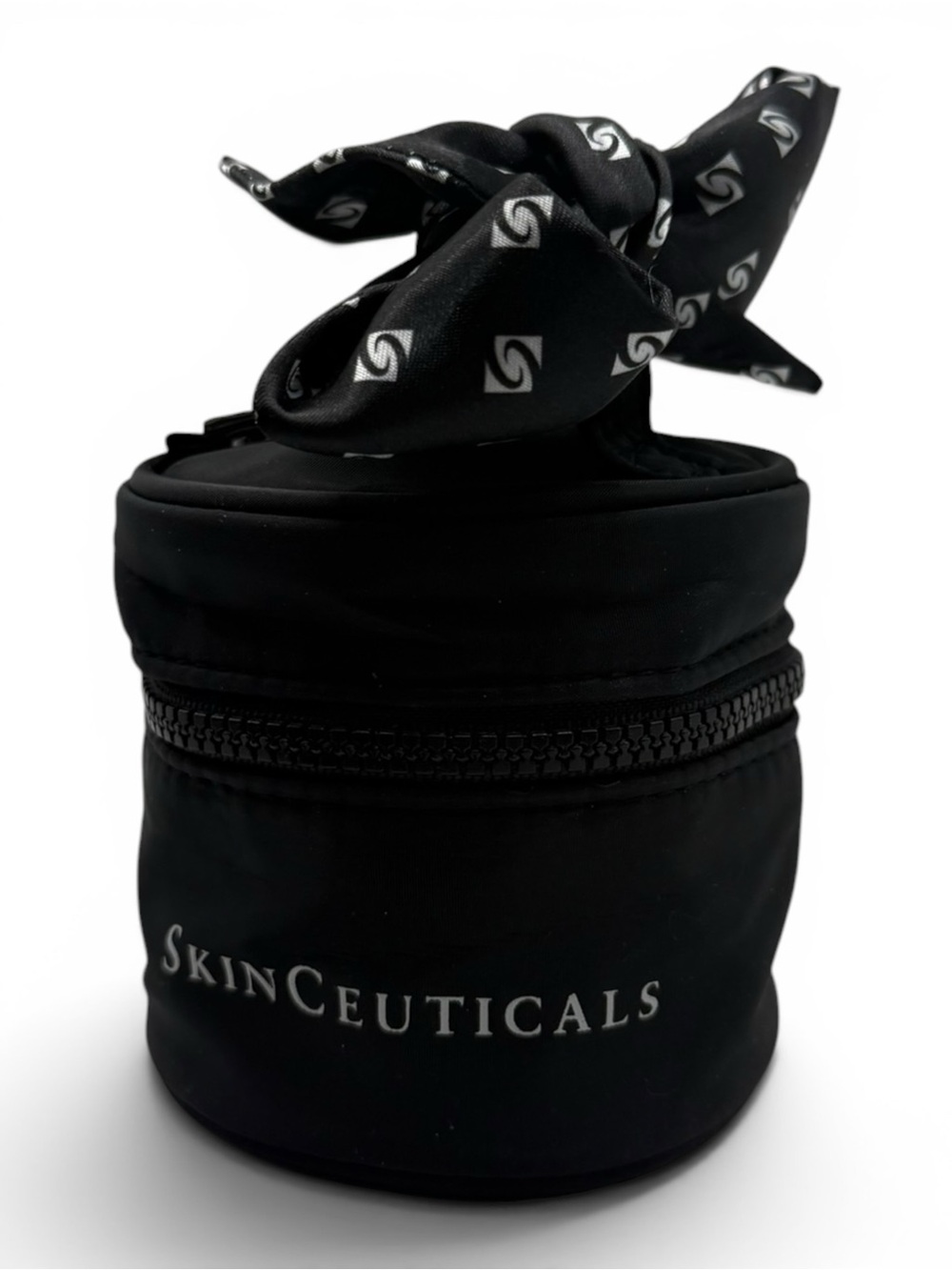 SkinCeuticals Black Cosmetic Travel Pouch with Logo Bow
